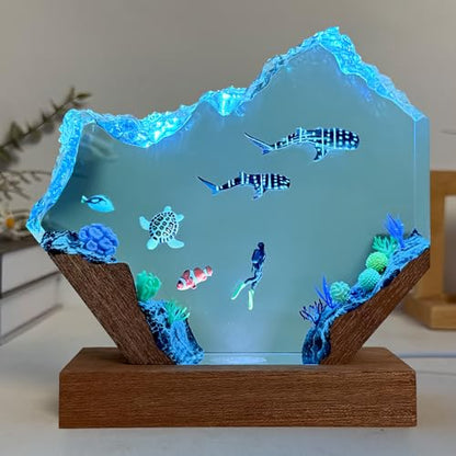 Humpback Whale Ocean Resin Lamp