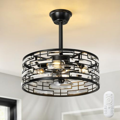 Caged Ceiling Fan with Light