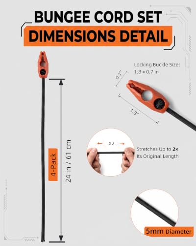 Adjustable Bungee Cords with Self