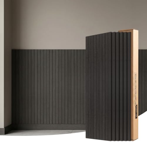 6 Pack Peel and Stick PVC Wood Slat Wall Panel