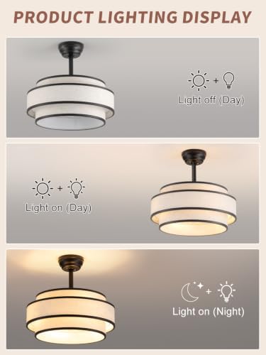 Boho Caged Fandelier Ceiling Fans with Lights