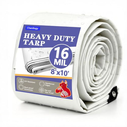 Heavy Duty Waterproof White Tarp