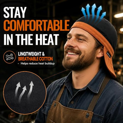 Welding Cap Breathable Cotton Welders Cap with Sweatband
