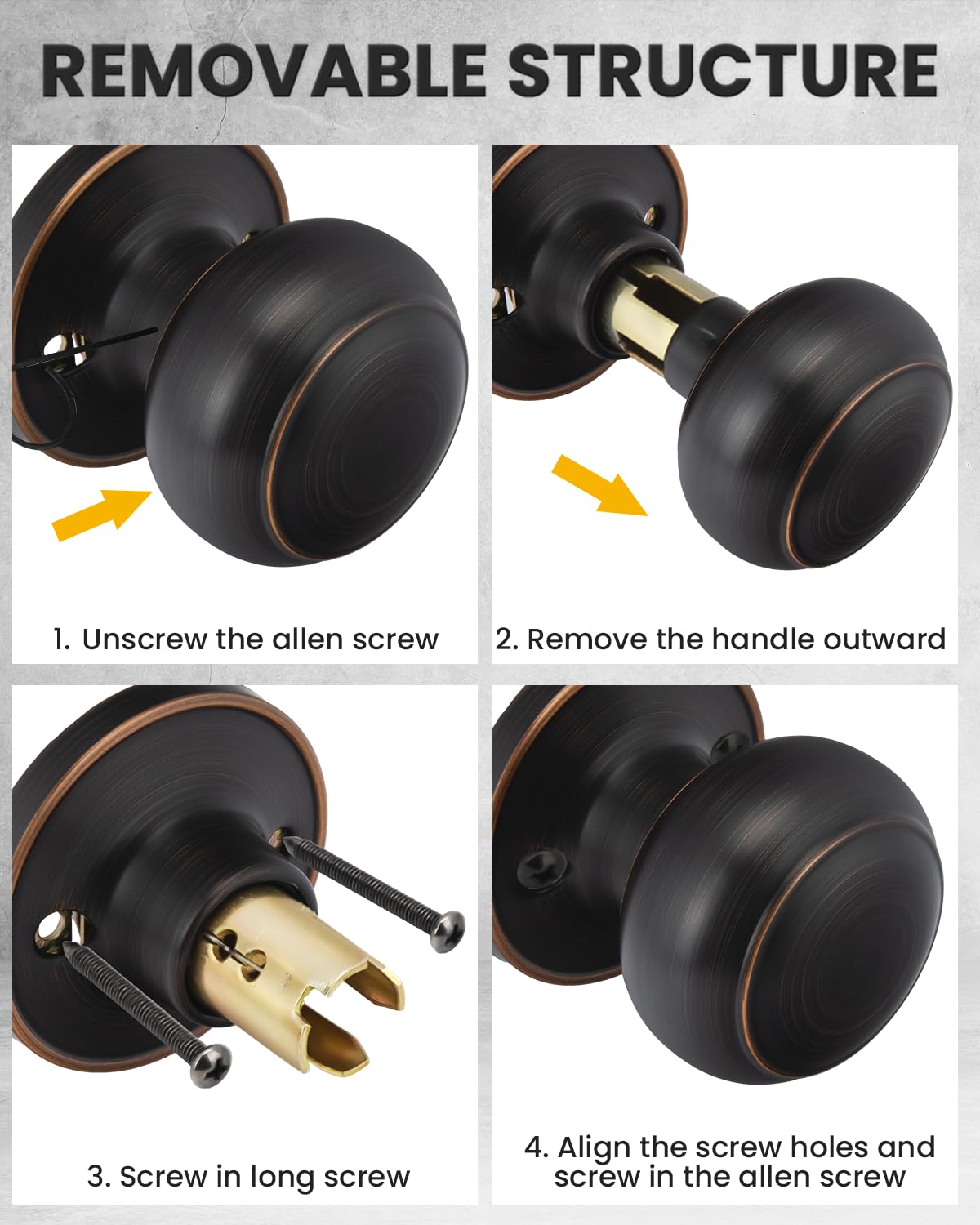Dummy Door Knobs (Oil Rubbed Bronze)