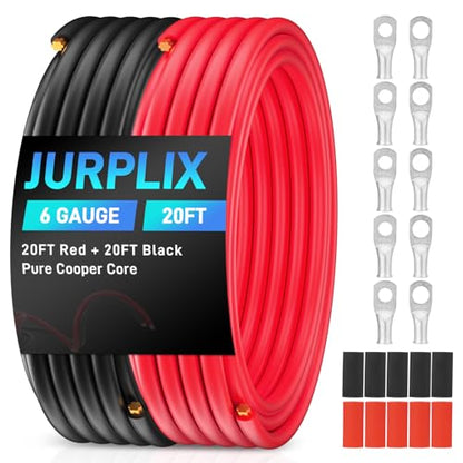 6 AWG Battery Cable Black & Red