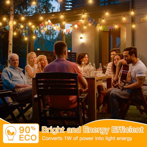 G40 String Lights Outdoor Plug in Patio Lights