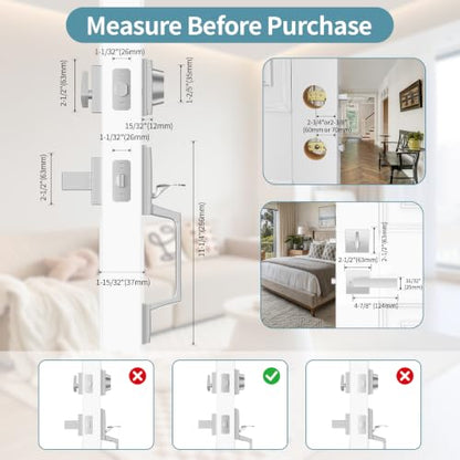 Front Door Lock Handle and Deadbolt Set