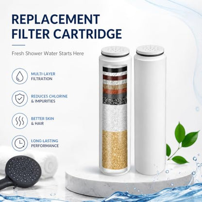 Replacement Shower Filter Cartridges Compatible with Cobbe Filtered Shower Heads