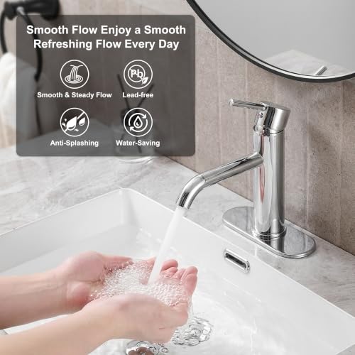 Bathroom Faucet (Polished Chrome)