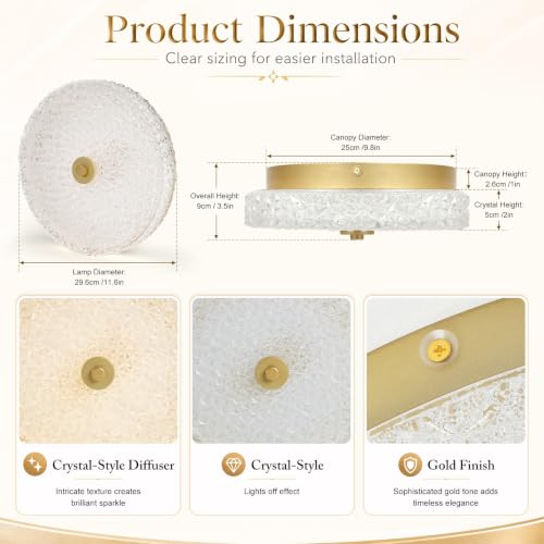 Crystal Flush Mount Ceiling Light