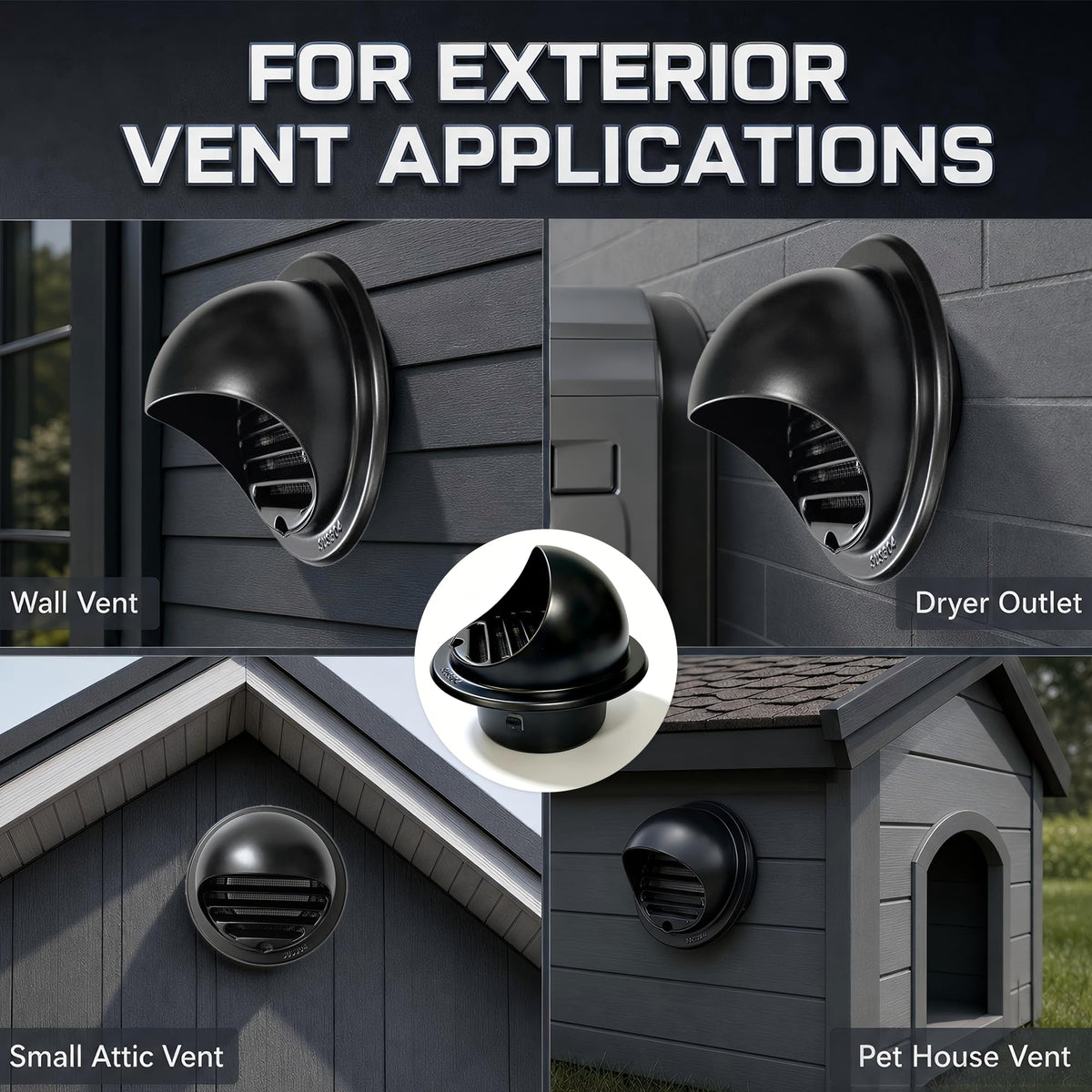 6inch Vent Cap for Wall (6inch Wide Cap)