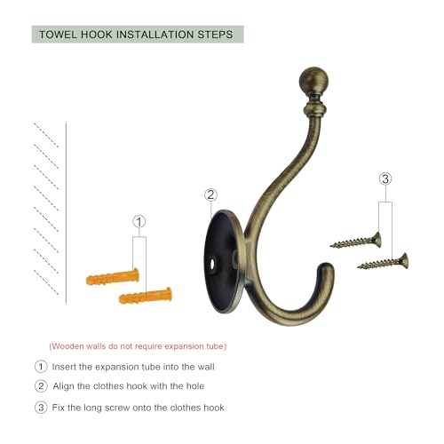 5 Pack Coat Hooks Matte Black Coat Hook