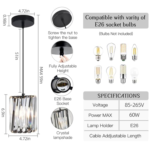 Black Pendant Lights Kitchen Island