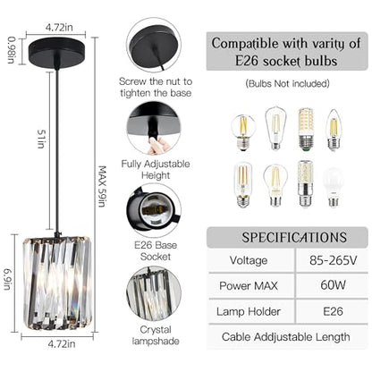 Black Pendant Lights Kitchen Island