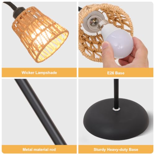 Boho Floor Lamp for Living Room Black Floor Lamps
