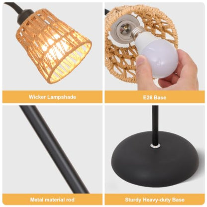Boho Floor Lamp for Living Room Black Floor Lamps