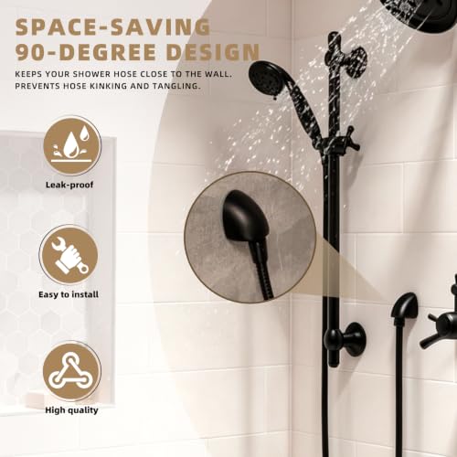 A725 Round Drop Ell Handheld Shower Wall Connector Replace for Moen