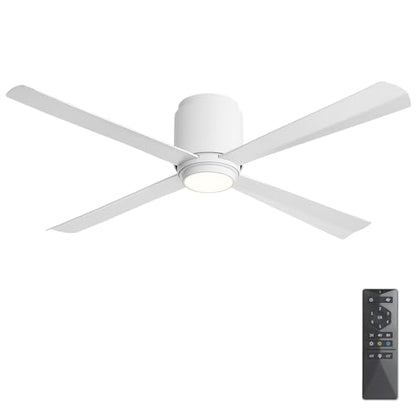 Flush Mount DC Ceiling Fan with Light
