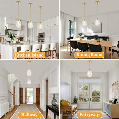 Glass Black Pendant Lights Kitchen Island