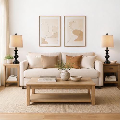 Farmhouse Table Lamp Set of 2