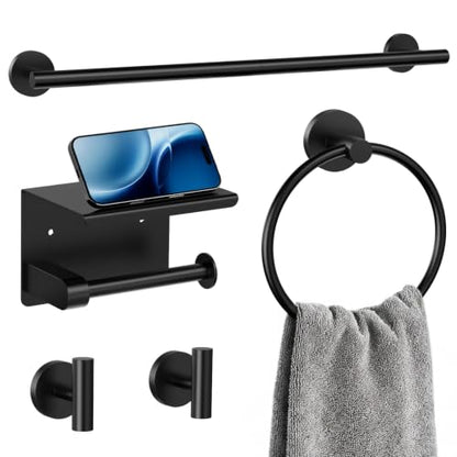 5 Piece Bathroom Towel Bar Set