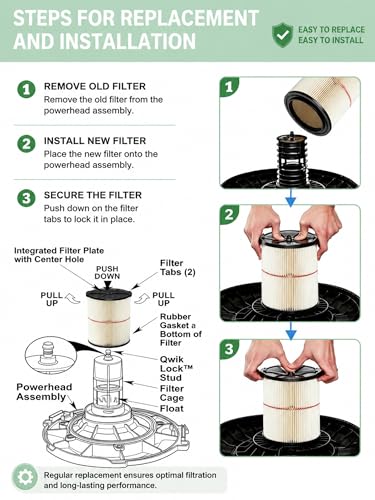 Vacuum Filter Compatible with Craftsman 38754