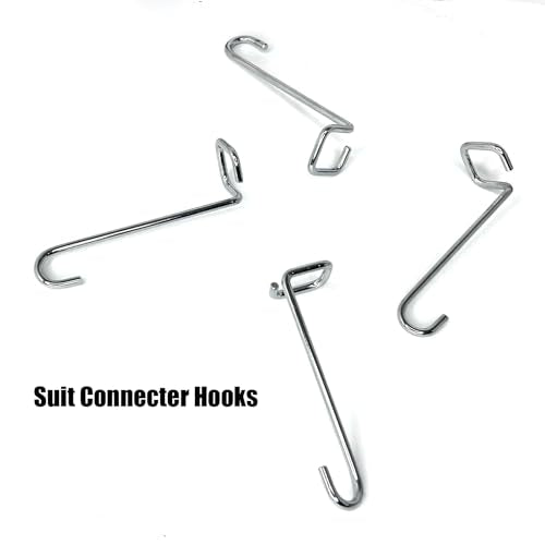 20 Pack Hanger Extenders for Closet 3.15’’ Metal Hanger Connector Hooks Heavy Duty Vertical Hanger Stacker for Suits Jackets Pants Space Saving Closet Organizer for Home & Retail