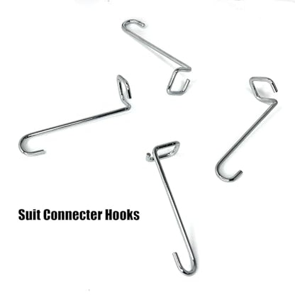 20 Pack Hanger Extenders for Closet 3.15’’ Metal Hanger Connector Hooks Heavy Duty Vertical Hanger Stacker for Suits Jackets Pants Space Saving Closet Organizer for Home & Retail