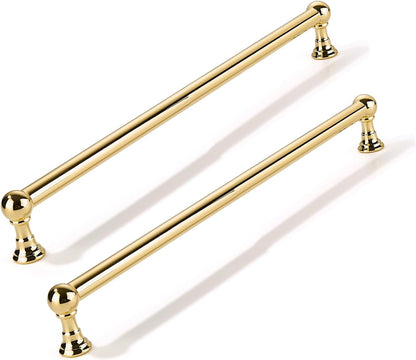 5 Pack 10 inch Solid Handles Real Unlacquered Brass Cabinet Pulls (Unlacquered Brass / 10 Inch)
