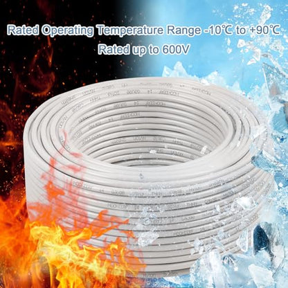 THHN Wire 14 Gauge 15FT (14 Gauge 15FT / White)
