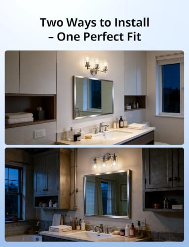 3 Light Vanity Lights for Bathroom Over Mirror