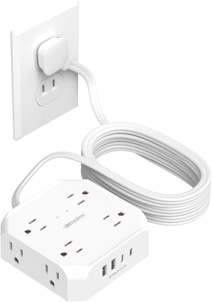 2 Prong Power Strip (15FT White)