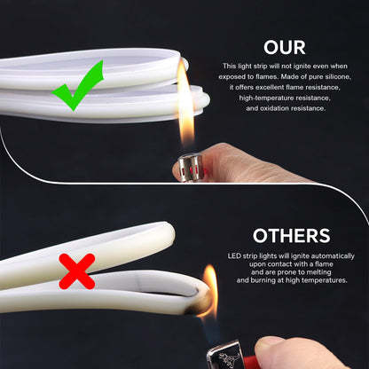 Neon LED Strip Lights Outdoor Waterproof AC 110V Silicone (Warm White)