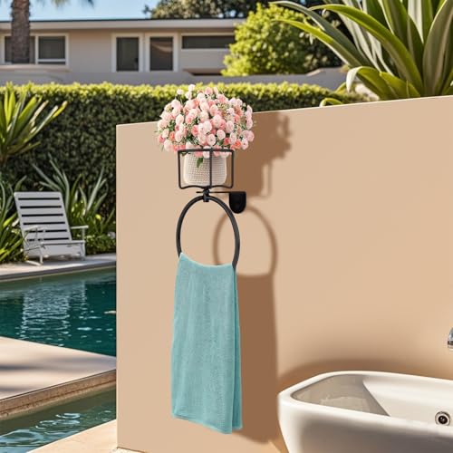 Towel Hook Bath Towel Ring with Shelf