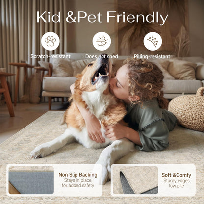 3x5 Light Cream Neutral Area Rug (Cream / 3' x 5' (Rectangular))