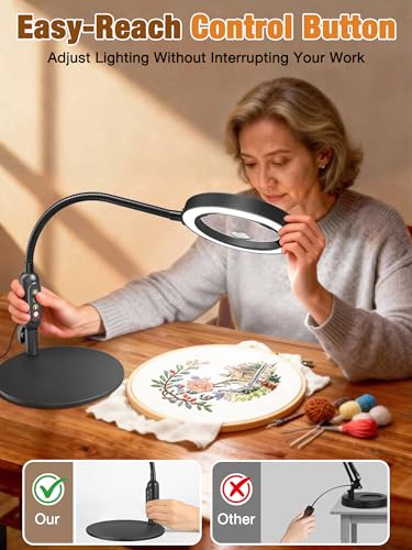 Magnifying Glass with Light and Stand