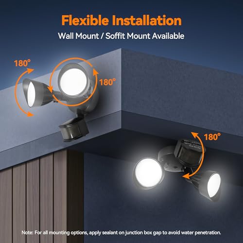 45W 5500LM LED Security Lights Motion Sensor Outdoor Light