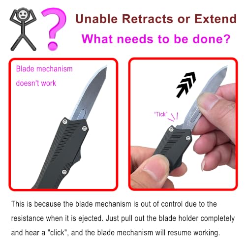 Retractable Scalpel Pocket Knife Mini Folding Utility Knife