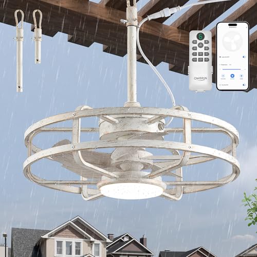Smart Waterproof Gazebo Ceiling Fan with Light