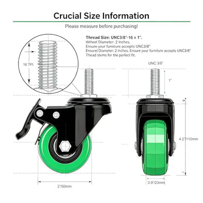 Stem Caster Wheels