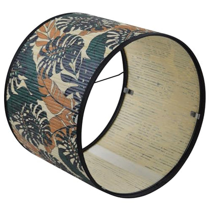 Bamboo Lamp Shade With Tropical Plants Chandelier Covers