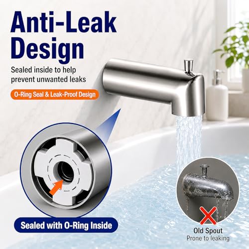6 Inch Slip on Tub Spout with Diverter