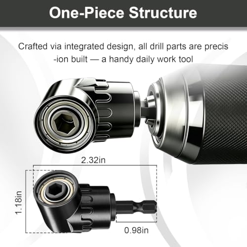20Pcs Flexible Drill Bit Extension and Right Angle Adapter Set (20 Pcs)