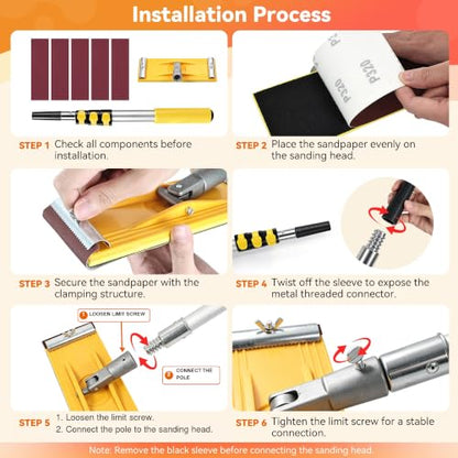 Drywall Pole Sander with Telescoping Pole