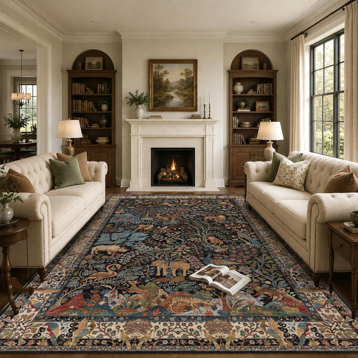 10x14 Large Area Rug (Vintage Black / 10' x 14' (Rectangular))