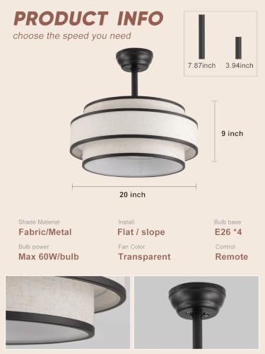 Boho Caged Fandelier Ceiling Fans with Lights