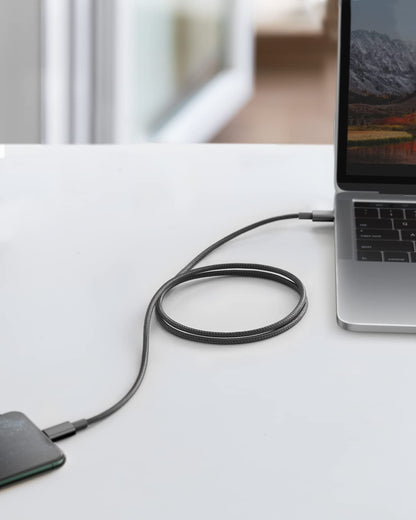 New Nylon USB C to Lightning Cable (3.3FT / Black)