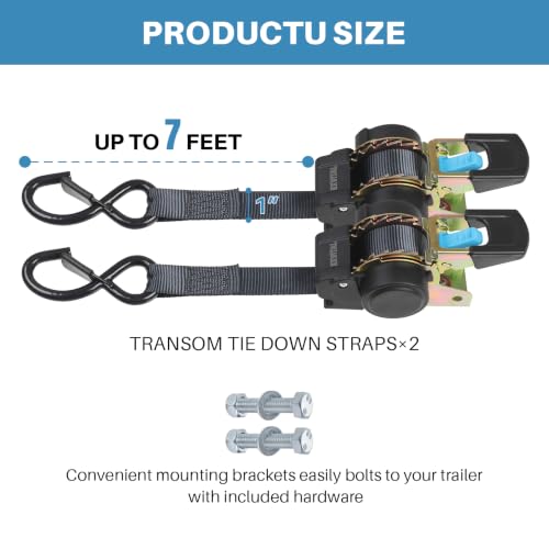 Retractable Transom Tie Down 1"×7' 2pack