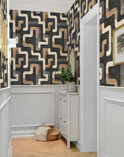 Mid Century Modern Peel and Stick Wallpaper (17.7" x 236")