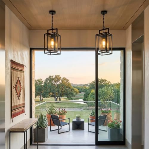 Double Cage Pendant Outdoor Wall Lighting